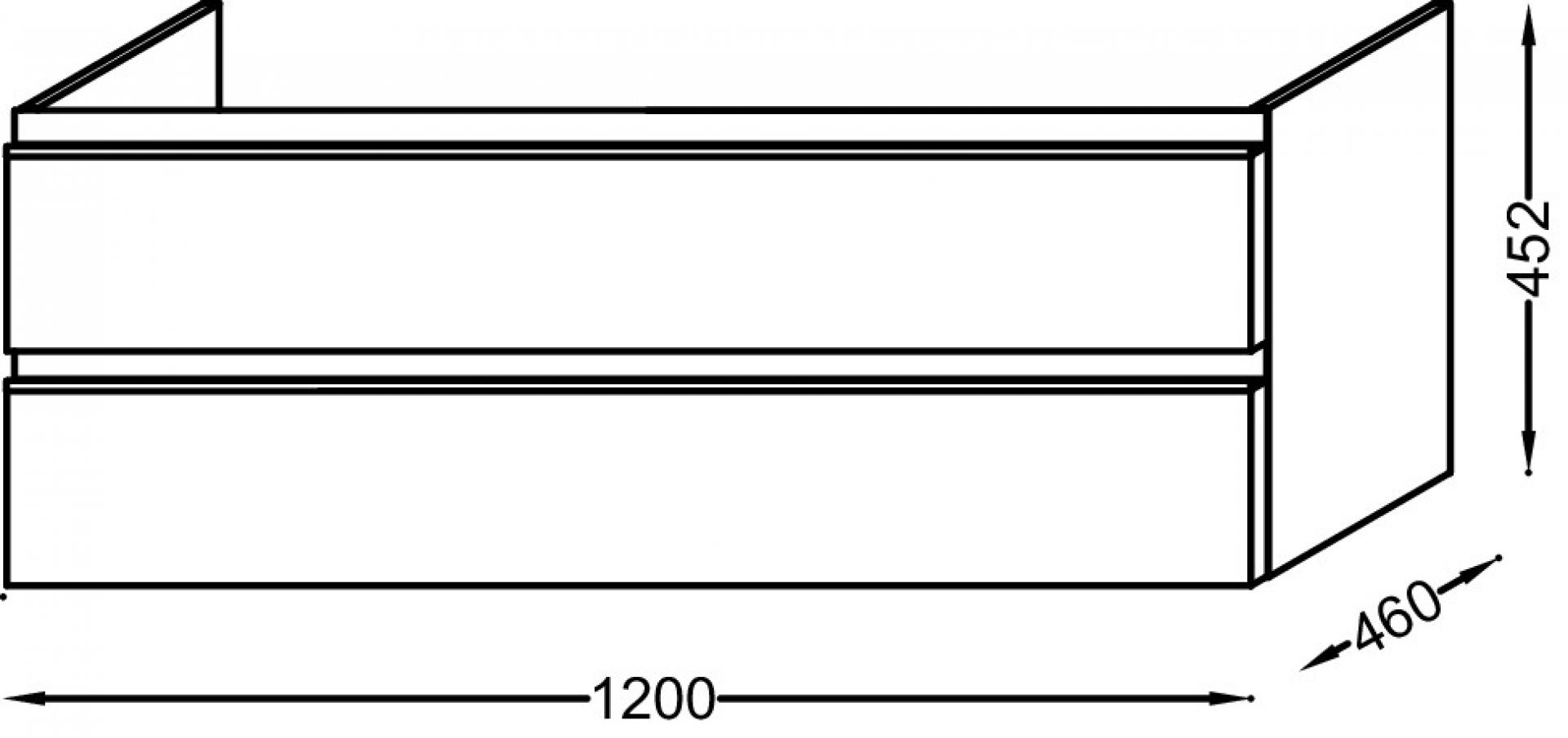Фото Тумба под раковину 120 см Jacob Delafon Vox EB2021-RA-E10, квебекский дуб