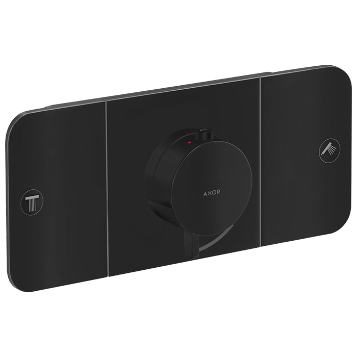Фото Термосттический смеситель для душа Axor One 45712670 черный матовый