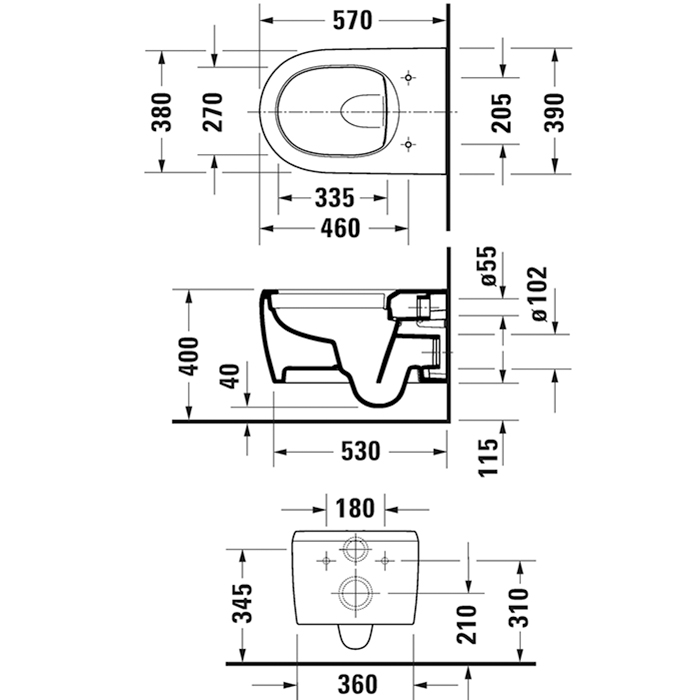 Фото Унитаз подвесной Duravit Qatego 2556090000