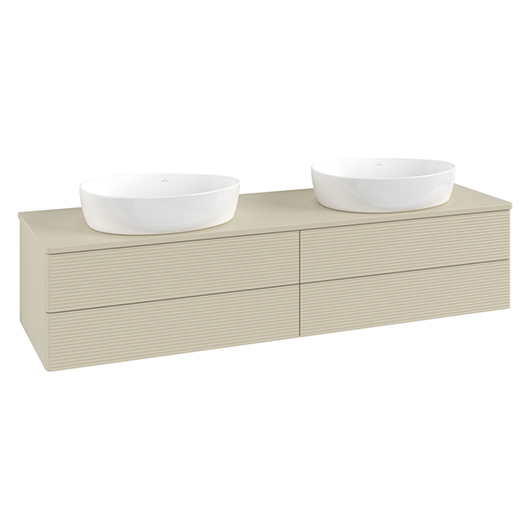 Фото Тумба под раковины Villeroy&Boch Antao 160 L28110HJ шелковый серый матовый лак