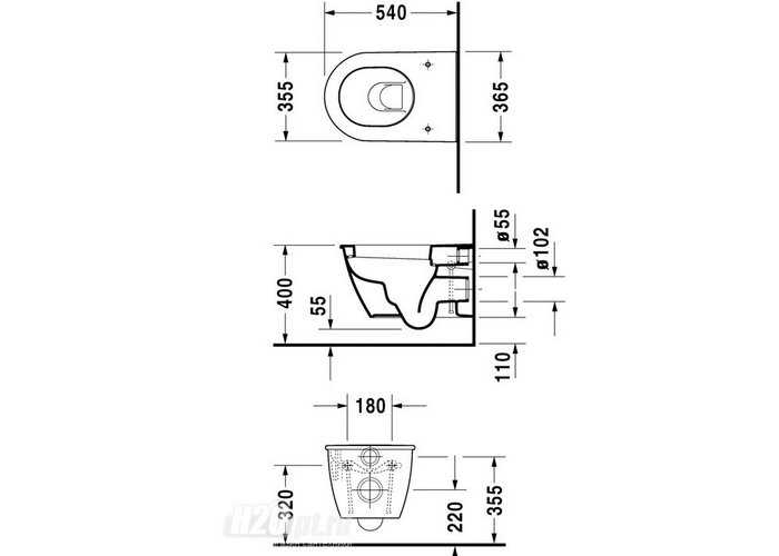 Фото Подвесной унитаз Duravit Darling New 25450900001-WG