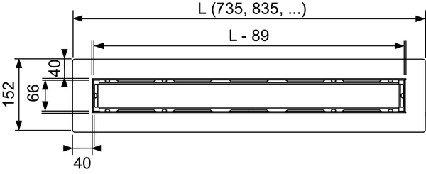 Фото Дренажный канал Tece Drainline 651500