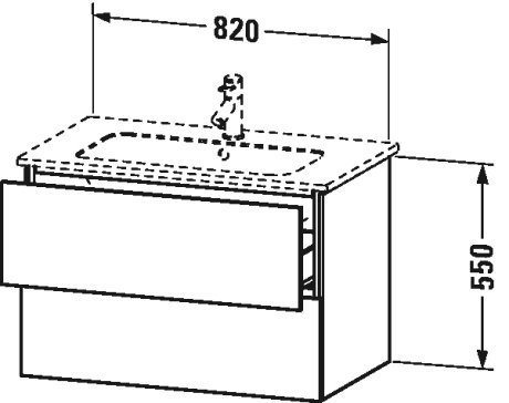 Фото Тумба под раковину Duravit L-cube LC624102222 белая