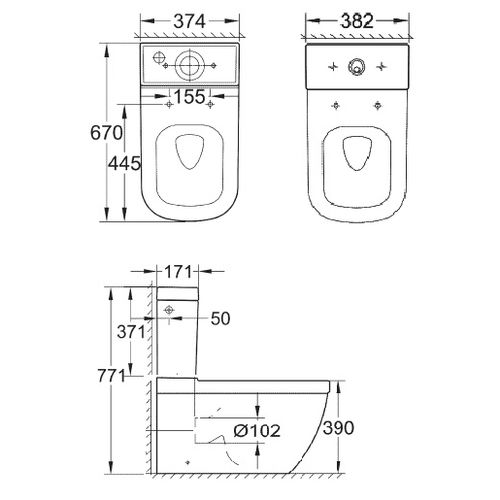 Фото Унитаз напольный Grohe Euro Ceramic 3946200H