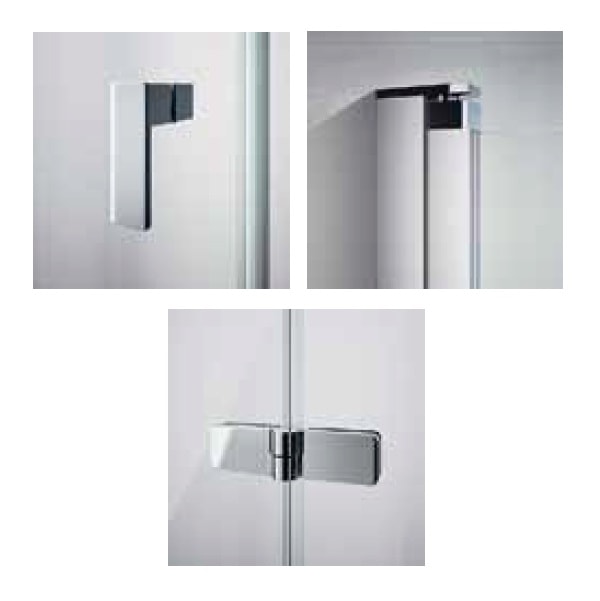 Фото Дверь в нишу Huppe Design Pure 8P0880.087.321 левая, матовое серебро