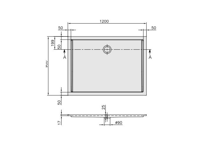 Фото Душевой поддон Villeroy&Boch Futurion Flat UDQ1290FFL2V-01