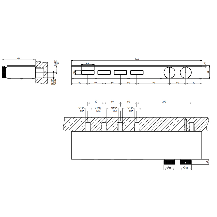 Фото Смеситель для душа Gessi Hi-Fi 63026#706 черный