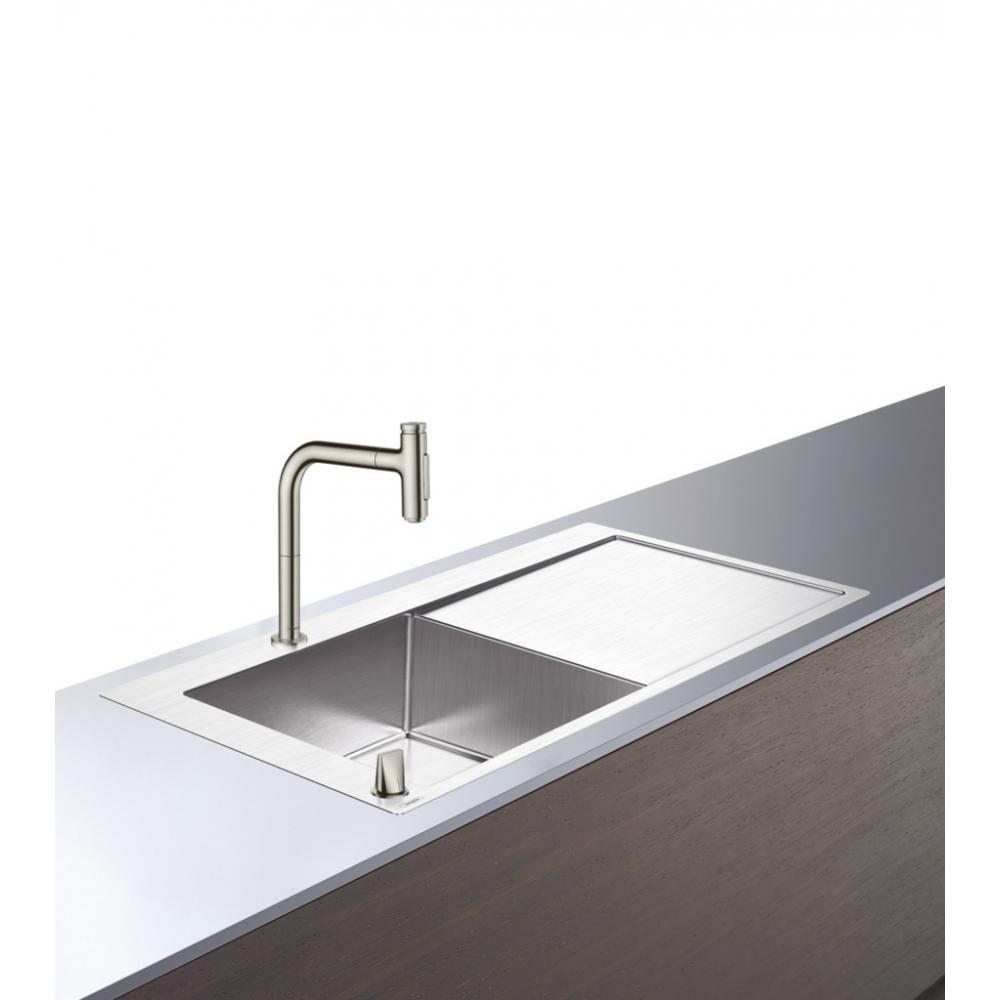 Фото Кухонная комбинация hansgrohe 450 с крылом C71-F450-12 43230800 сталь