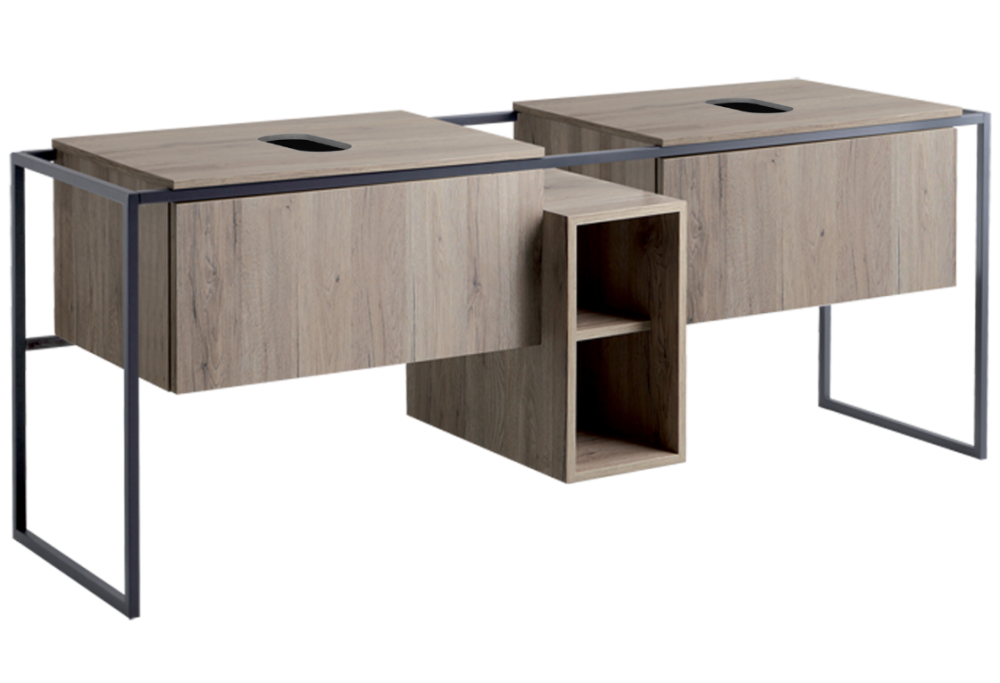 Фото Тумба под раковины Simas Sharp 180 FM2 dark oak