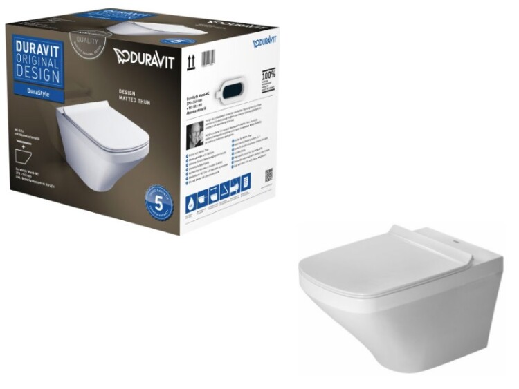 Фото Подвесной унитаз Duravit DuraStyle 45520900A1 с крышкой-сиденьем