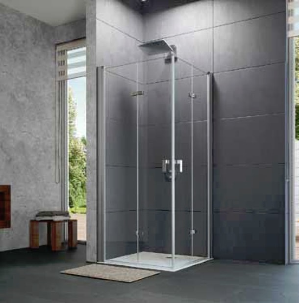 Фото Дверь в нишу Huppe Design Pure 8P0880.087.321 левая, матовое серебро