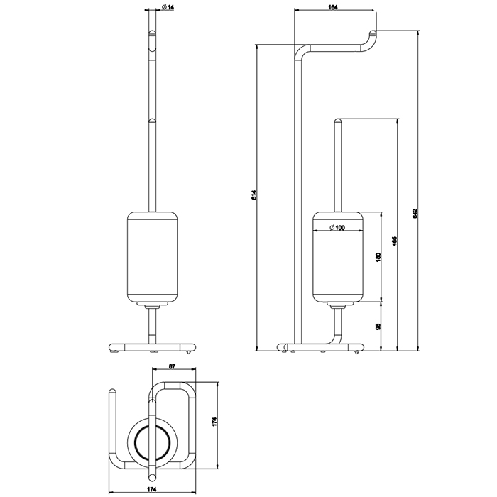 Фото Стойка Gessi Goccia 38067#099 белый