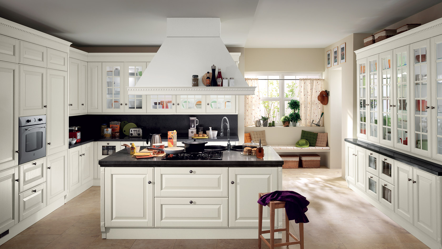 Фото Кухня Scavolini Baltimora прямая с островом