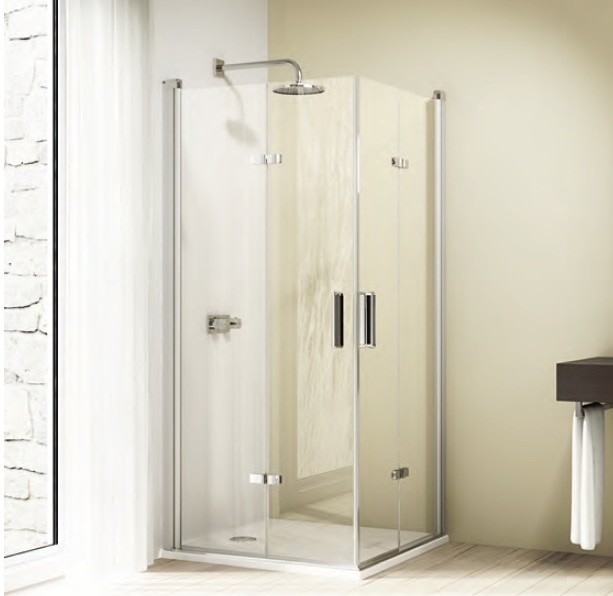 Фото Дверь в нишу Huppe Design Elegance 8E0880.087.322 левая, матовое серебро