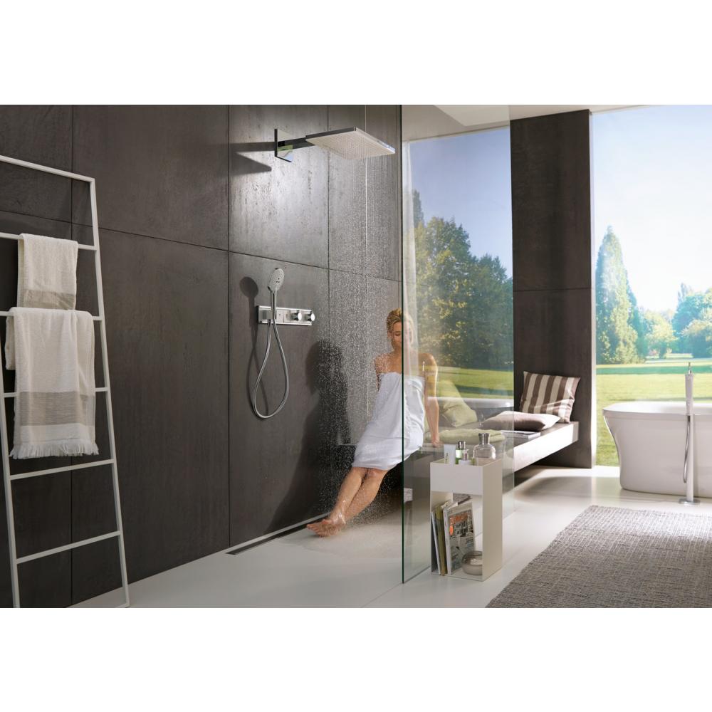 Фото Верхний душ встраиваемый hansgrohe Rainmaker Select 460 2jet EcoSmart 24015400 белый/хром