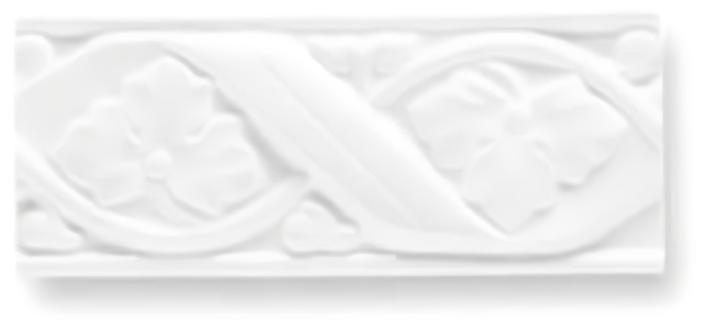 Фото Бордюр Boiserie Gemme Bianco Matt 8x20 (GE01) Ceramiche Grazia