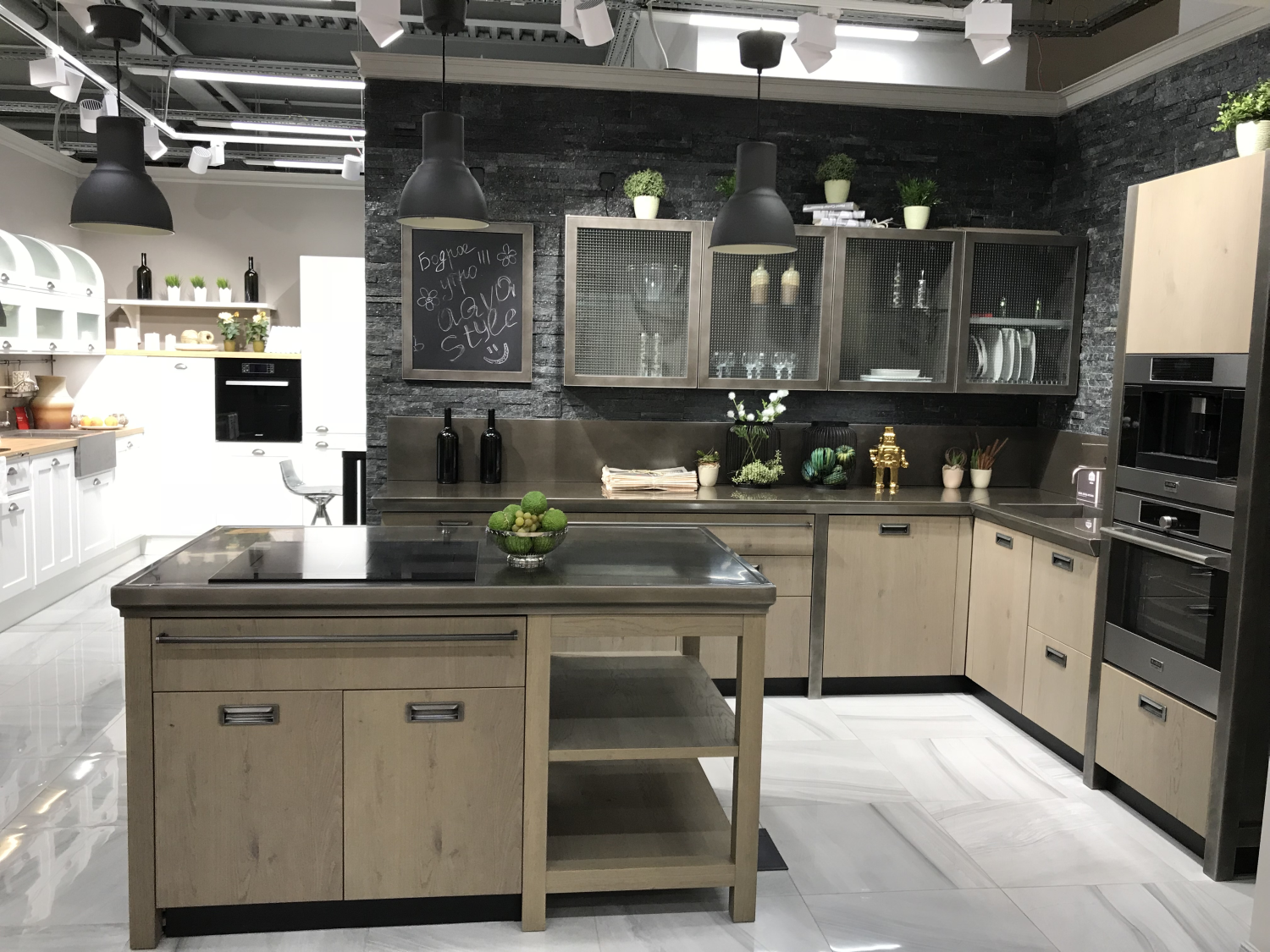 Фото ЛУЧШЕЕ ПРЕДЛОЖЕНИЕ для кухни Премиального класса! SCAVOLINI Комплект кухонной мебели DIESEL + остров
