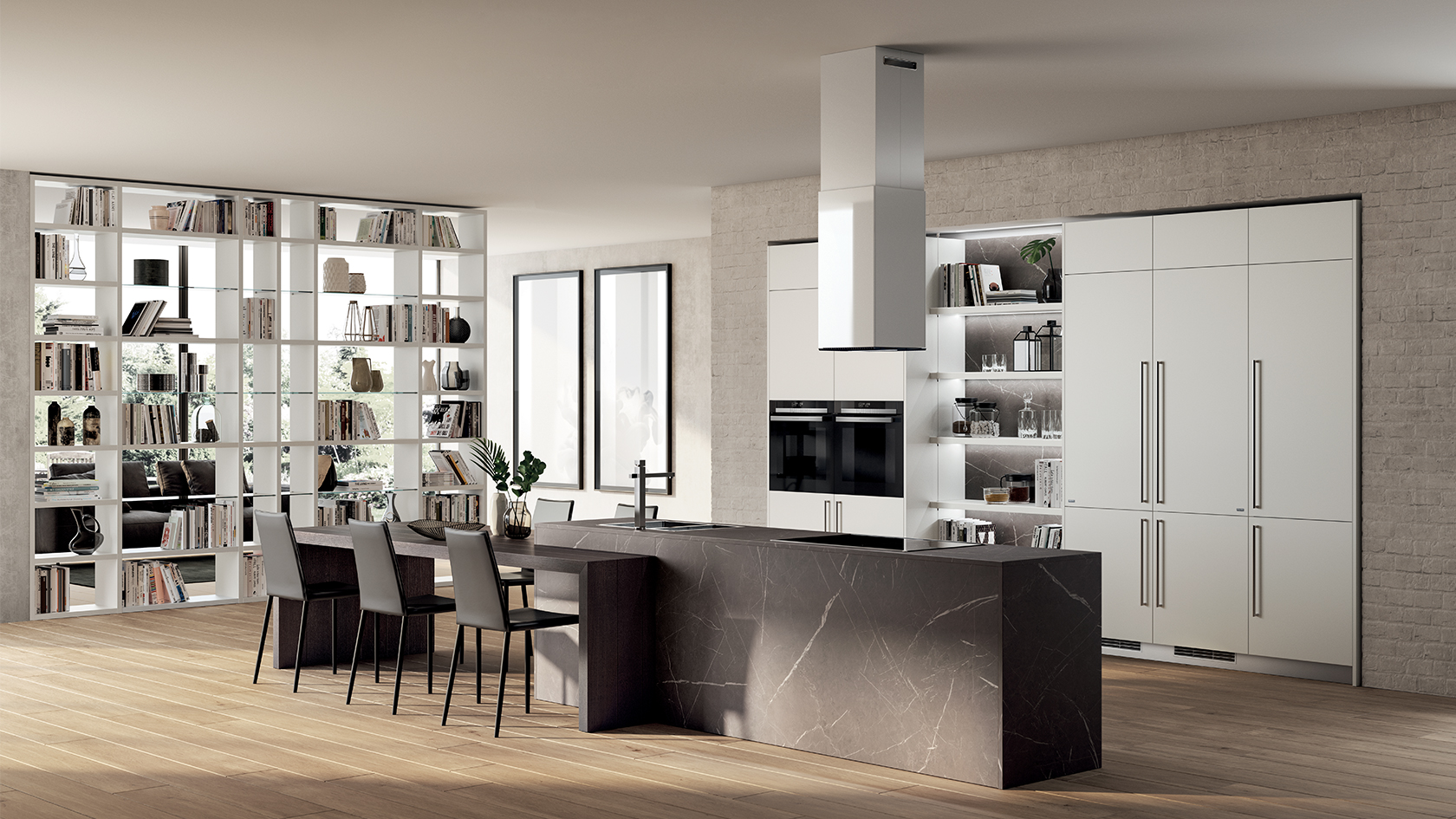 Фото Кухня Scavolini Mood прямая с островом