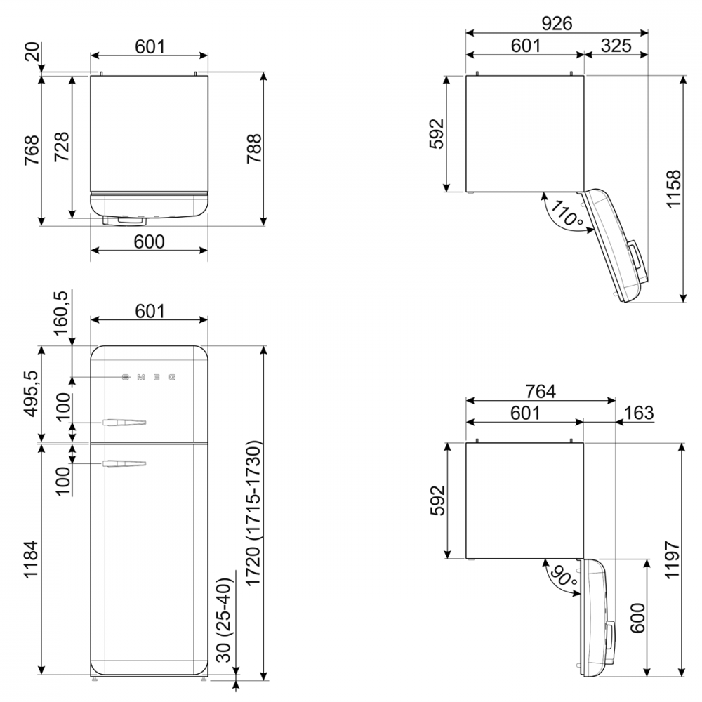 Фото Холодильник Smeg FAB30RCR5
