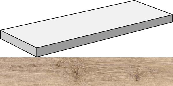 Фото Угловая ступень ECO CHIC ANG.TOP SX NATURALE R левая (PF60006667) 32x120x4.5 от ABK Ceramiche