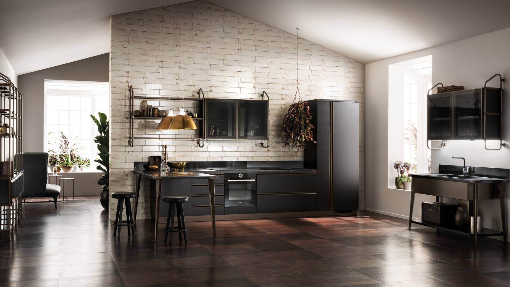 Фото Кухня Scavolini Diesel Open Workshop с островом