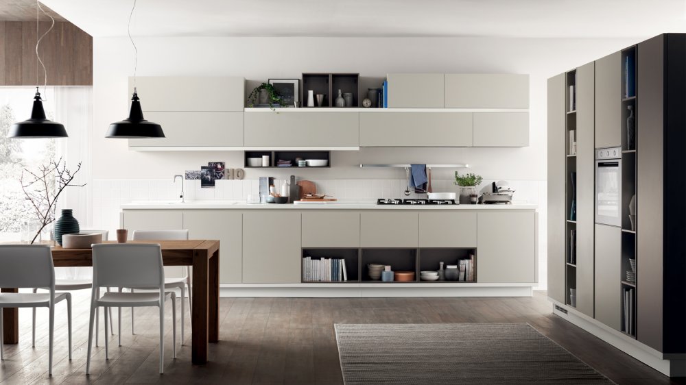 Фото Кухня Scavolini Foodshelf прямая 420 см