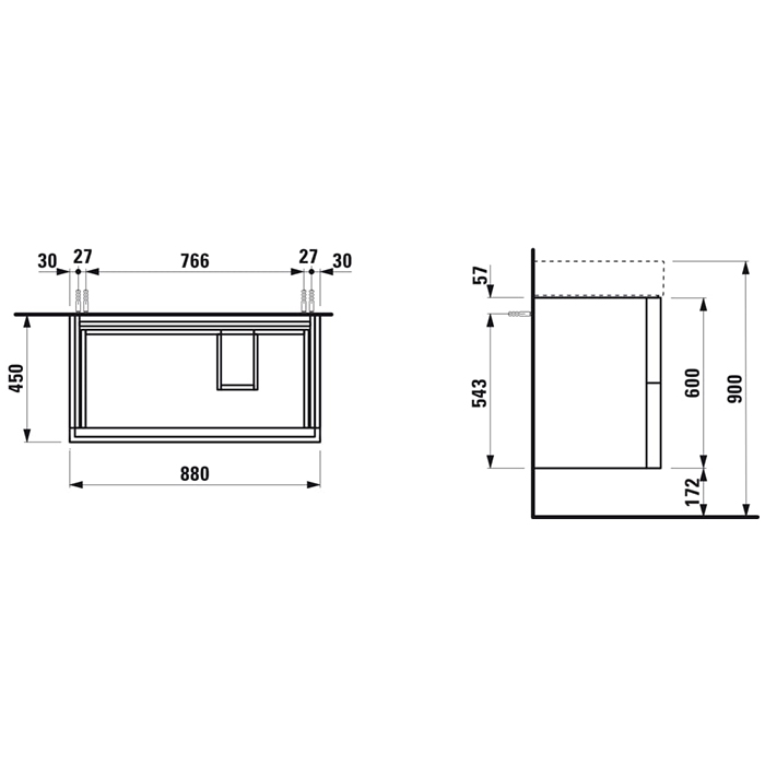 Фото Тумба под раковину Laufen Kartell 88 4.0760.8.033.640.1 белый