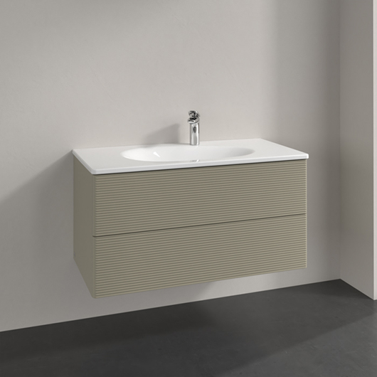 Фото Тумба под раковину Villeroy&Boch Antao 100 L05100HK серый камень матовый лак