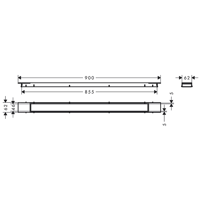 Фото Решетка для трапа Hansgrohe Raindrain 56216670 черная матовая