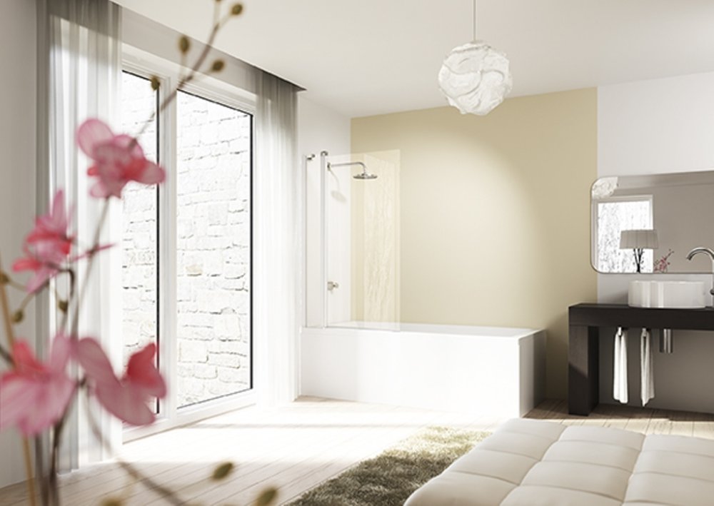 Фото Шторка для ванны Huppe Design Elegance 8E2001.092.321 95-96.5/150h
