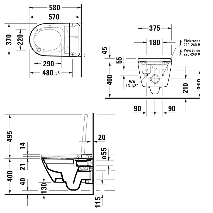 Фото Подвесной унитаз Duravit  D-Neo 2502092096