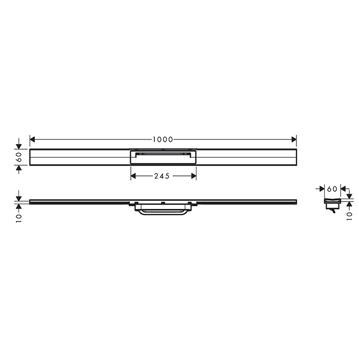 Фото Решетка для трапа Hansgrohe Raindrain 56046670 черная матовая