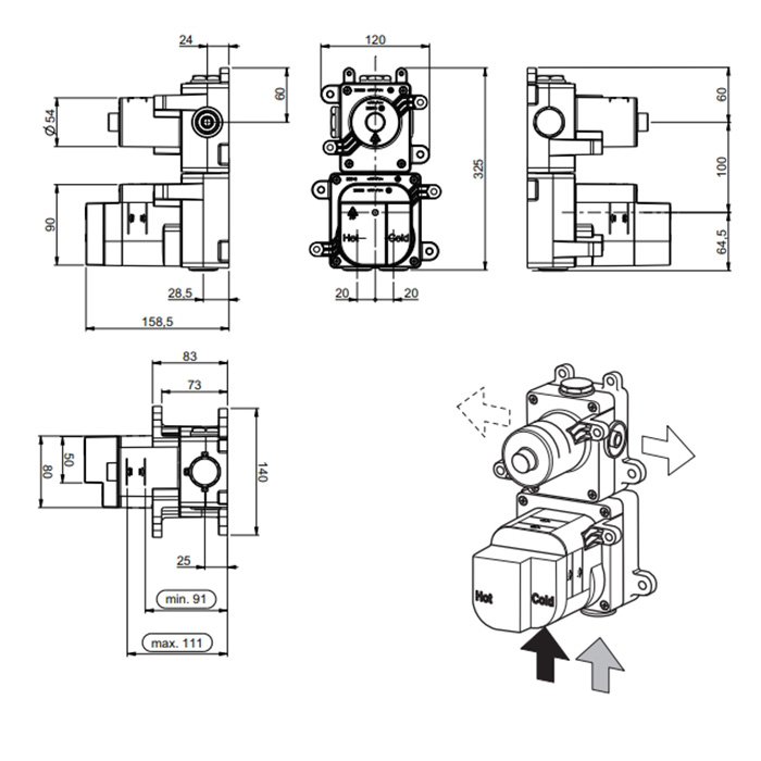 Фото Смеситель Almar High Flow E176003 черный