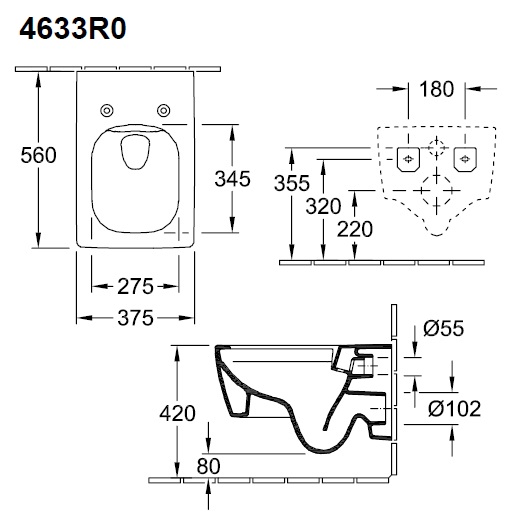 Фото Унитаз подвесной Villeroy&Boch Memento 2.0 4633R0RW