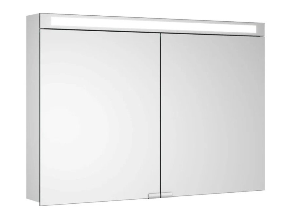 Фото Шкаф зеркальный Keuco Royal E-One 100 44303171301 с подсветкой анодированное серебро