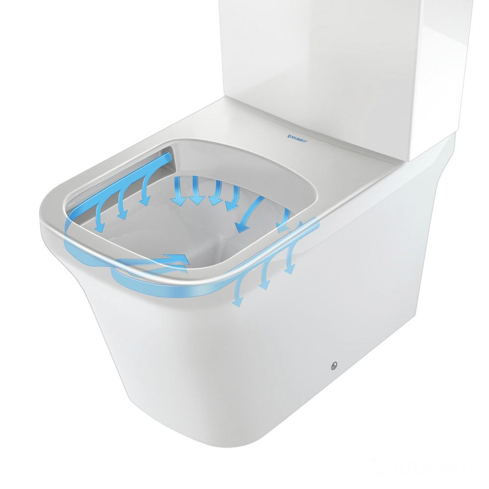 Фото Чаша напольного унитаза Duravit P3 Comforts 2167090000 безободковый