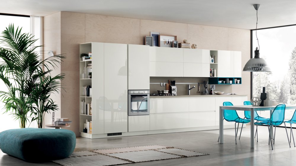 Фото Кухня Scavolini Foodshelf прямая 423 см