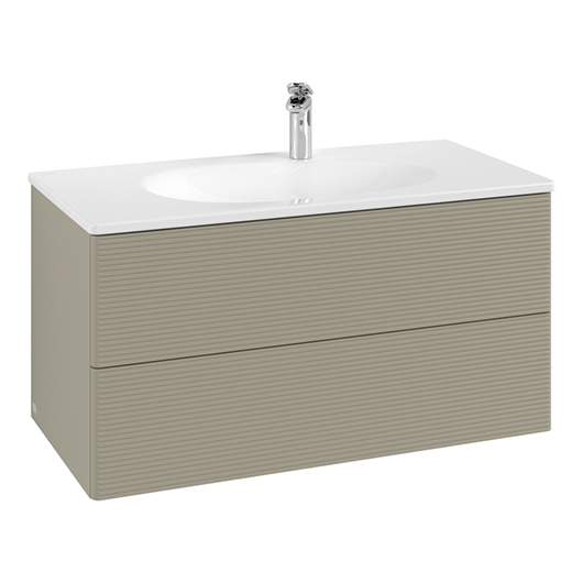 Фото Тумба под раковину Villeroy&Boch Antao 100 L05100HK серый камень матовый лак