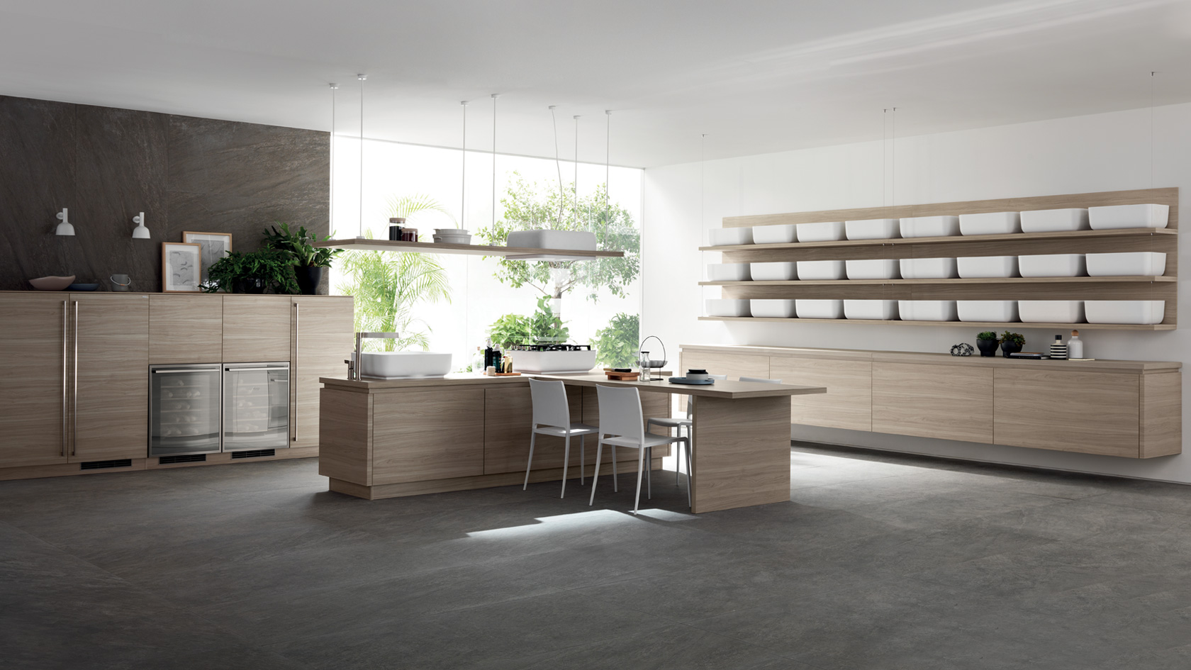 Фото Кухня Scavolini Qi угловая 480 на 260 см
