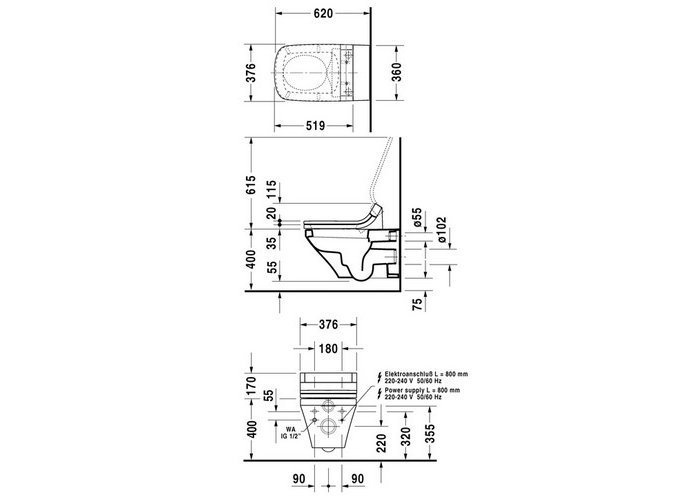 Фото Подвесной унитаз Duravit DuraStyle 2537590000