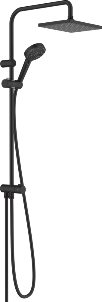 Фото Душевая система hansgrohe Vernis Shape Showerpipe 230 1jet Reno 26289670, EcoSmart, матовый черный