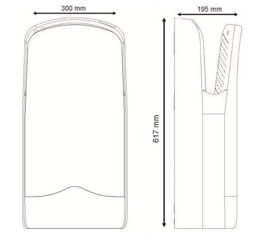 Фото Сушилка для рук Nofer V-JET TRIBLADE 01305.AS металлик