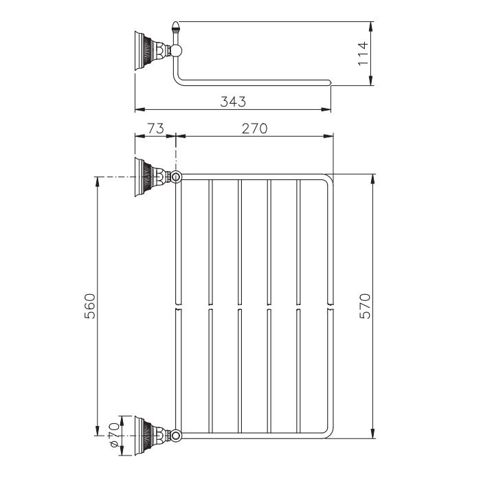 Фото Полотенцедержатель Nicolazzi Impero 1499GO36 золото