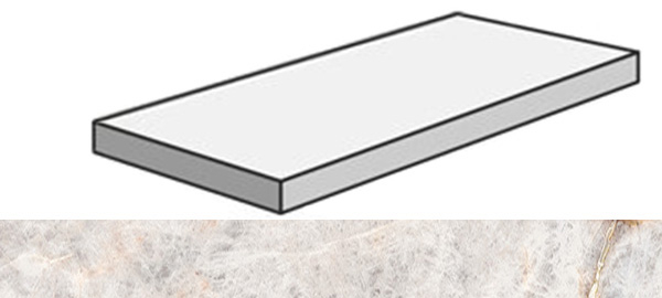 Фото Угловая ступень SENSI GEMS ANG.TOP SX CRYSTAL RET левая (PF60005706) 32x120x4.5x2 от ABK Ceramiche