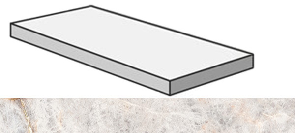 Фото Угловая ступень SENSI GEMS ANG.TOP DX CRYSTAL RET правая (PF60005707) 32x120x4.5x2 от ABK Ceramiche