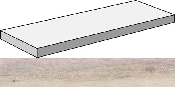 Фото Угловая ступень ECO CHIC ANG.TOP SX ALMOND RET левая (PF60006666) 32x120x4.5 от ABK Ceramiche