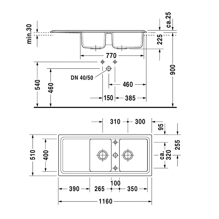 Фото Кухонная мойка Duravit Cassia 80 7513110800 черный