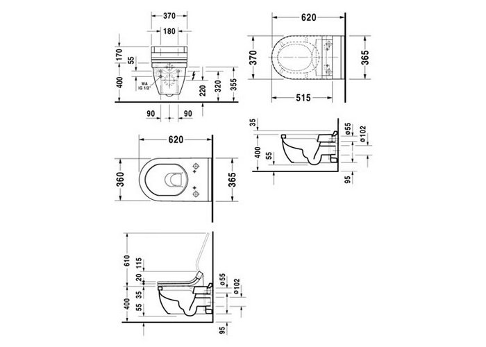 Фото Подвесной унитаз Duravit Starck 3 2226090000