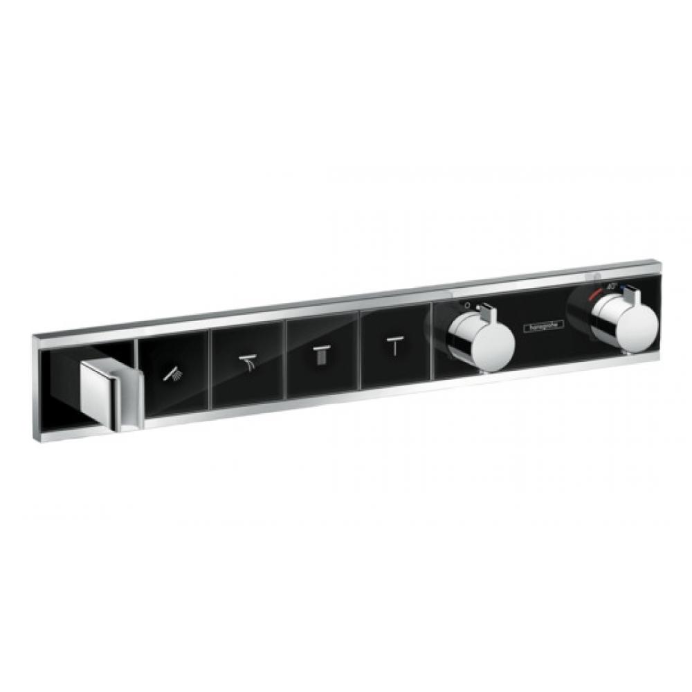 Фото Смеситель для душа с термостатом hansgrohe RainSelect 15357600 черный/хром