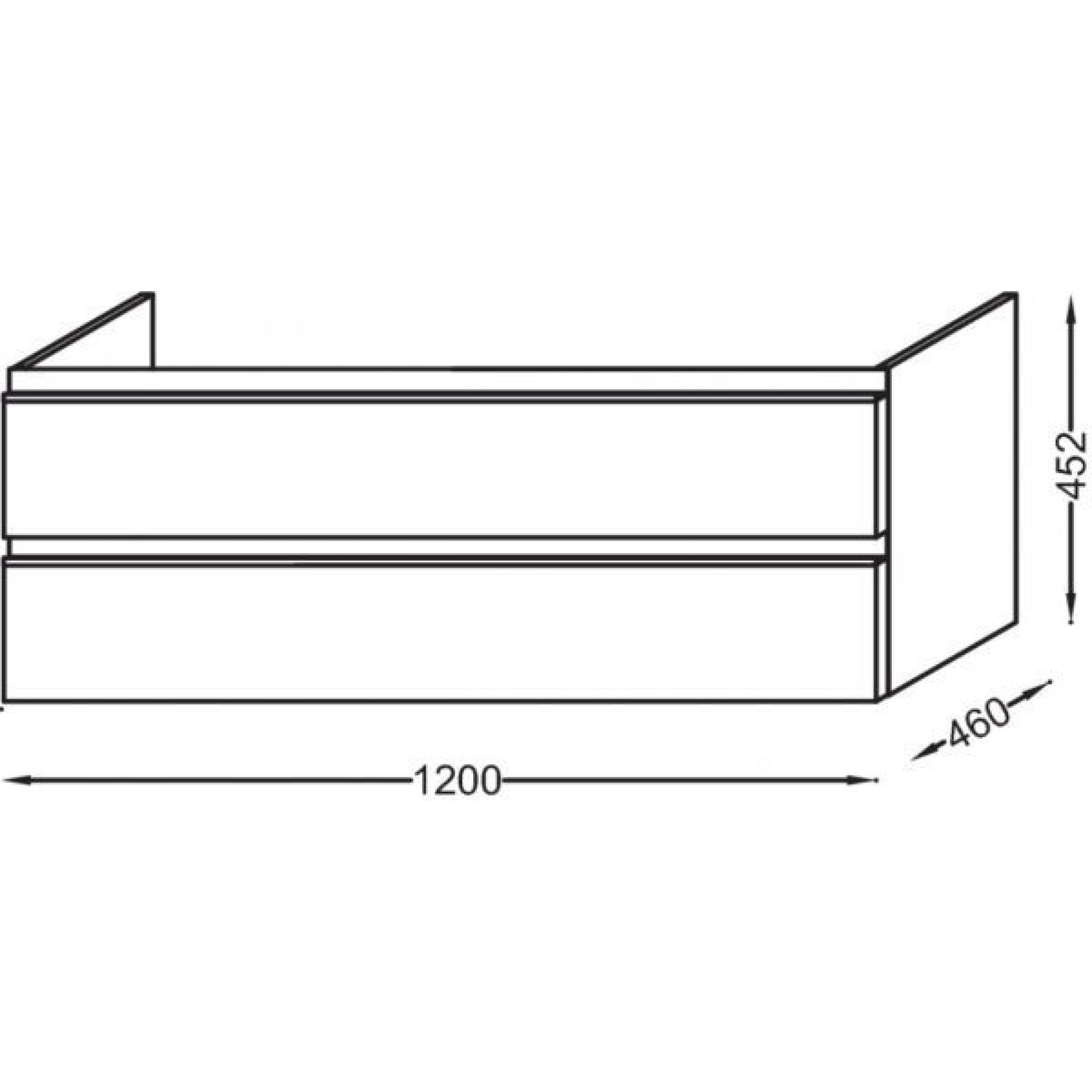 Фото Тумба под раковину 120 см Jacob Delafon Vox EB2021-RA-N18 белый блестящий